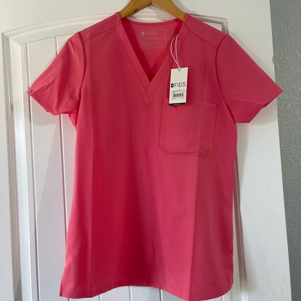 Figs Catarina pink scrub top